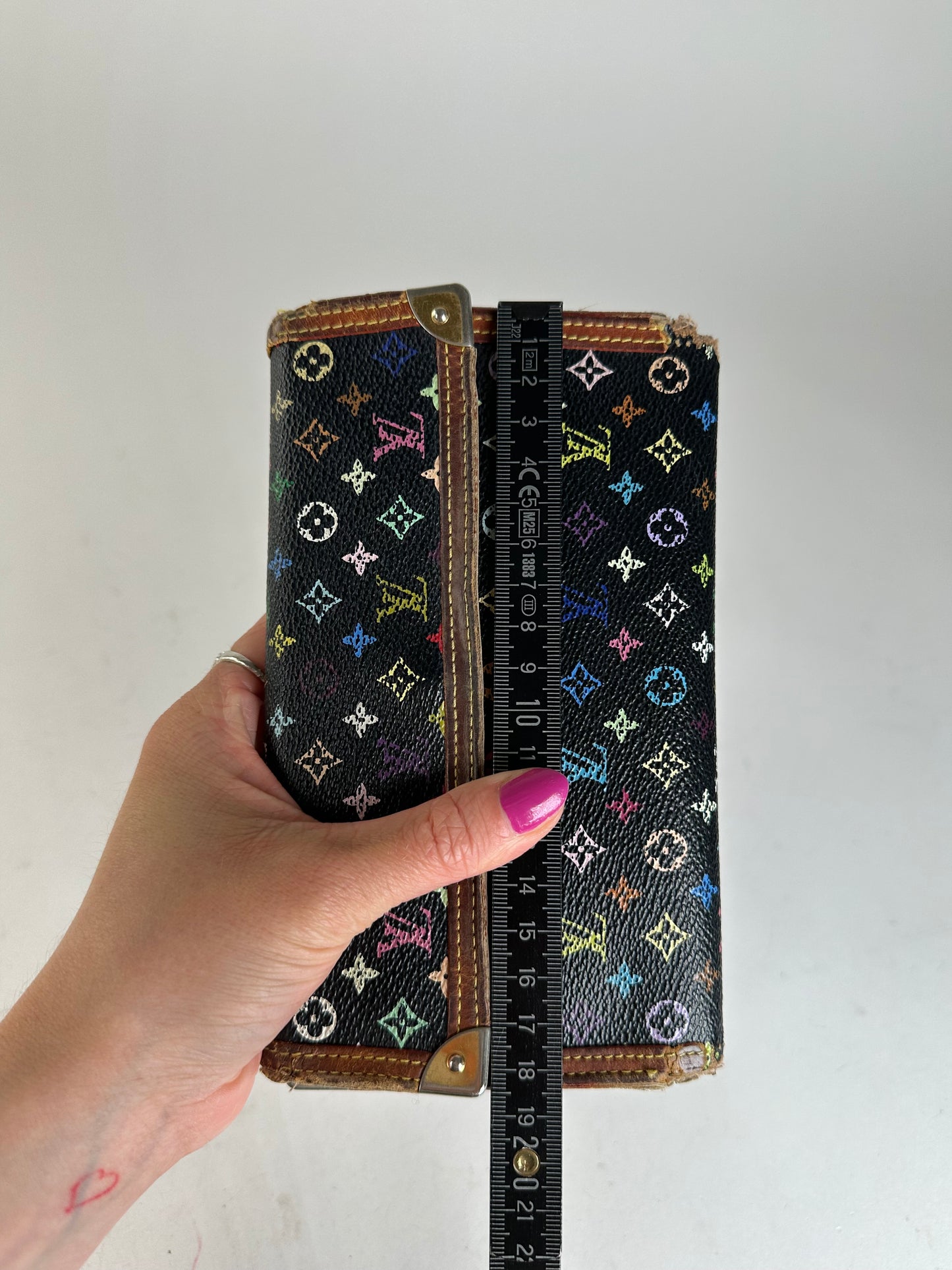 Vintage Louis Vuitton Monogram Multicolore Long Wallet Black
