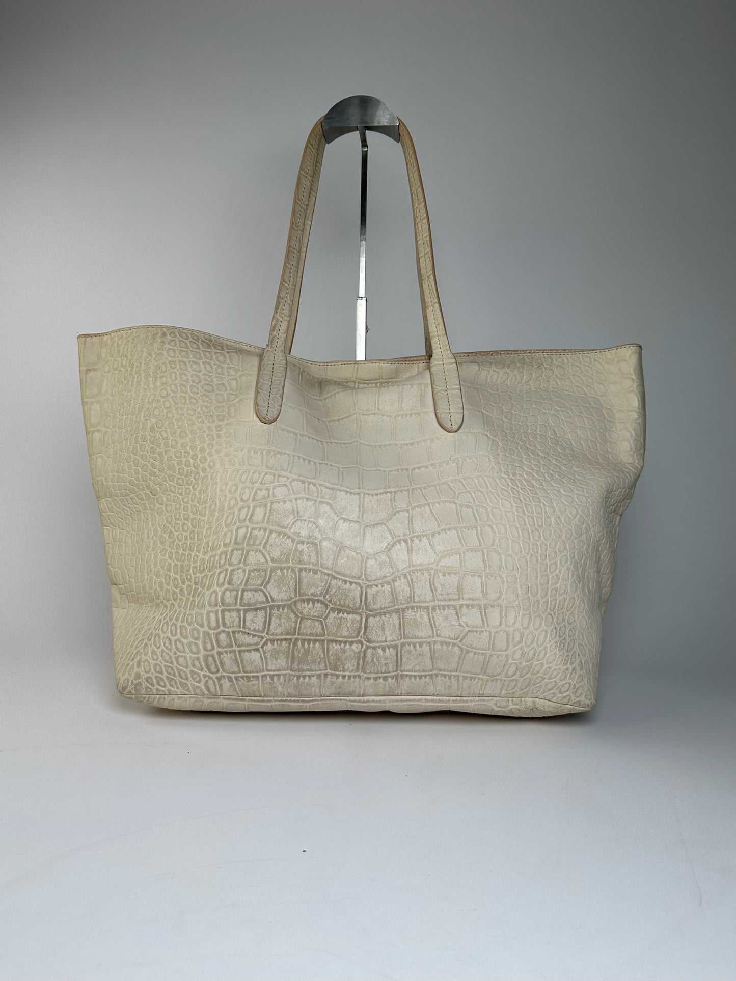 Vintage Emilio Pucci Crocodile Emblossed Leather Tote Bag