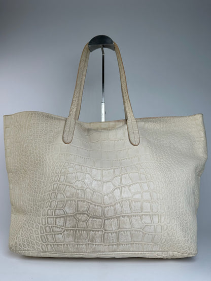 Vintage Emilio Pucci Crocodile Emblossed Leather Tote Bag