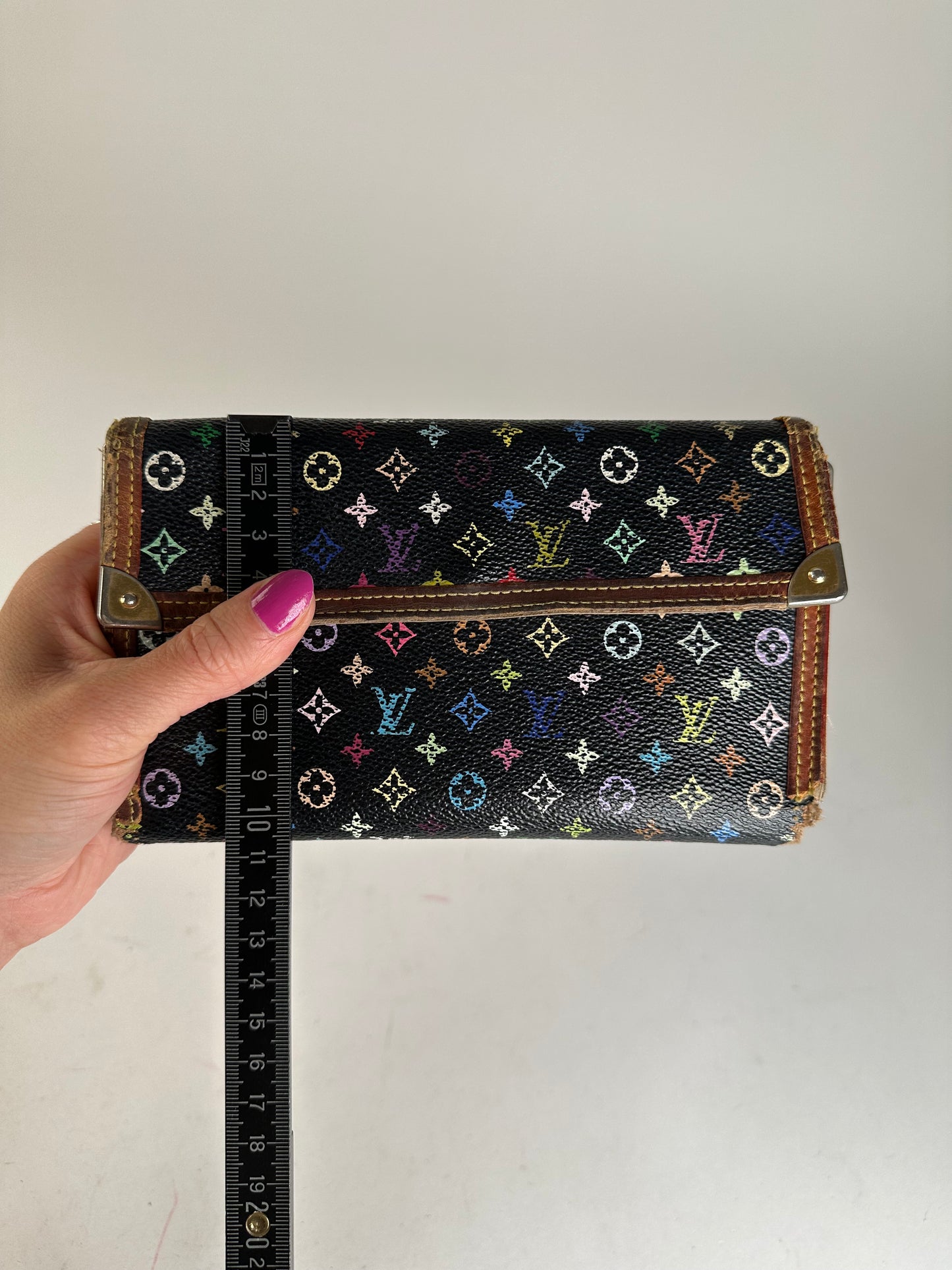 Vintage Louis Vuitton Monogram Multicolore Long Wallet Black