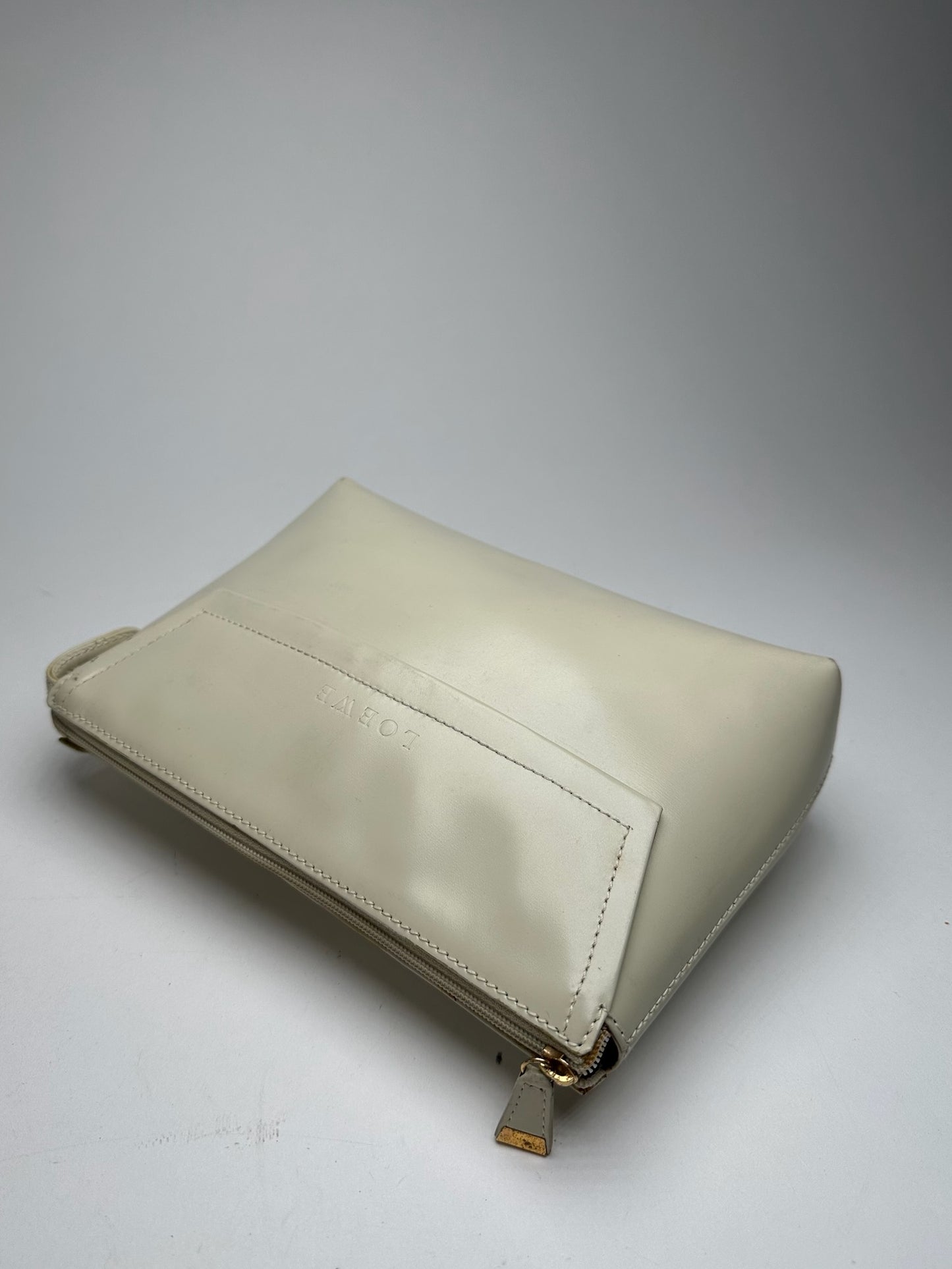 Vintage Loewe Madrid Leather clutch white