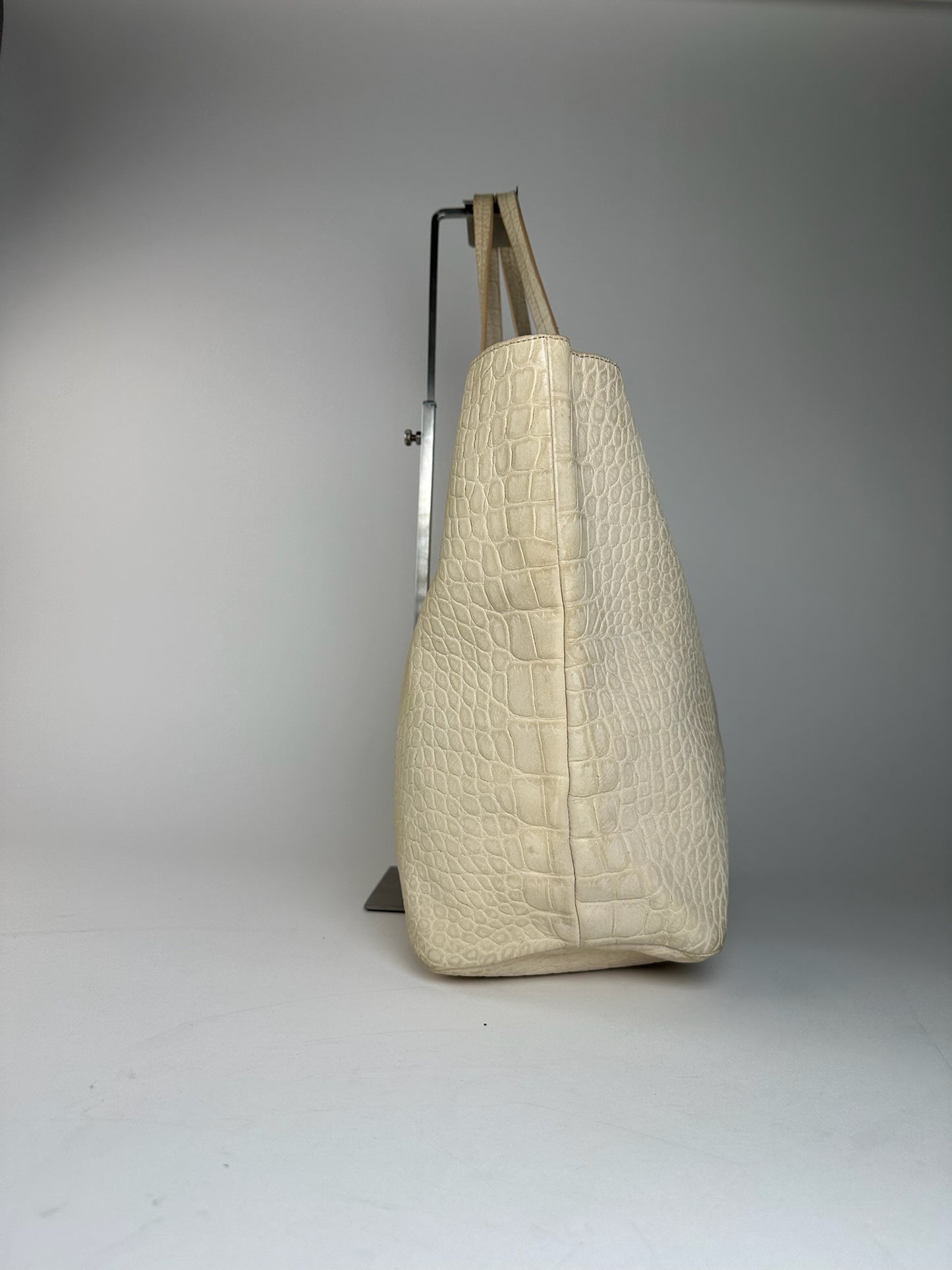 Vintage Emilio Pucci Crocodile Emblossed Leather Tote Bag