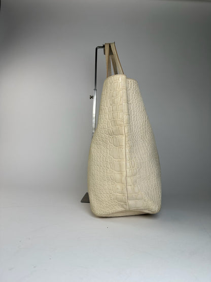Vintage Emilio Pucci Crocodile Emblossed Leather Tote Bag