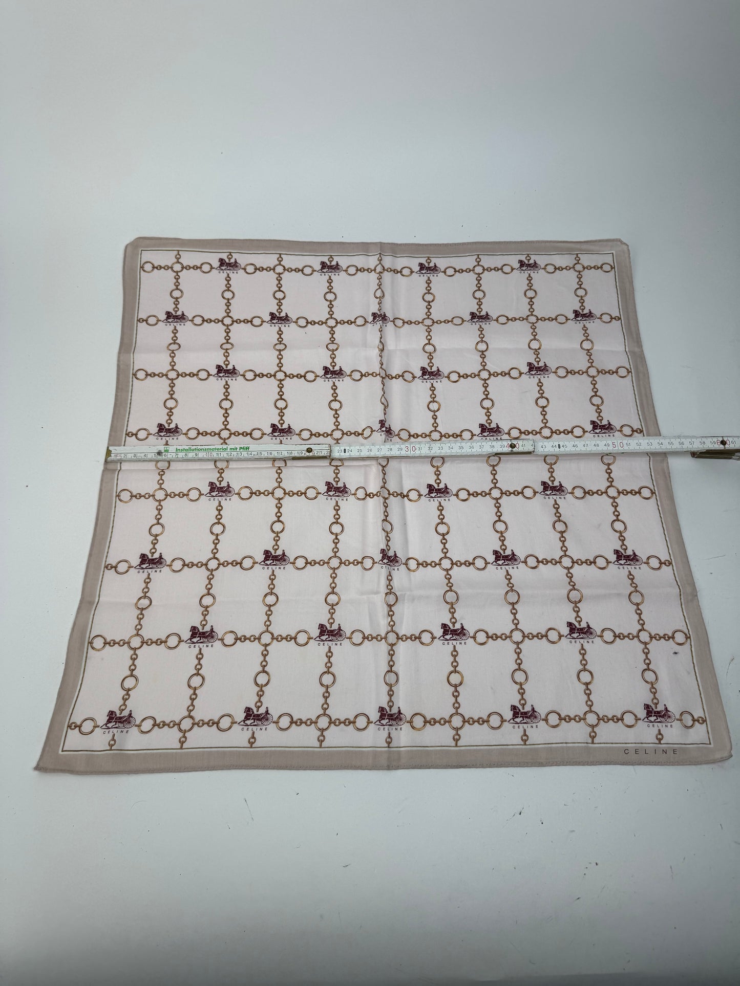 Vintage Celine Paris Scarf Brown beige