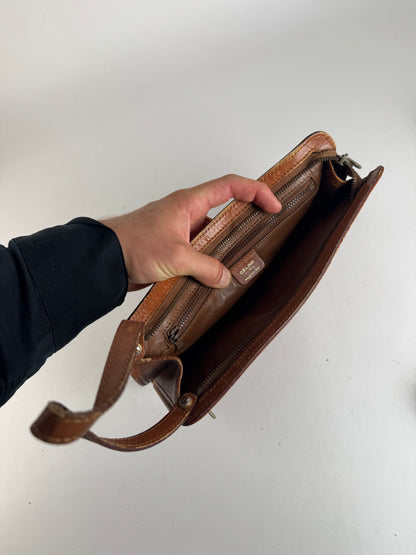 Pochette vintage en cuir marron Céline Paris