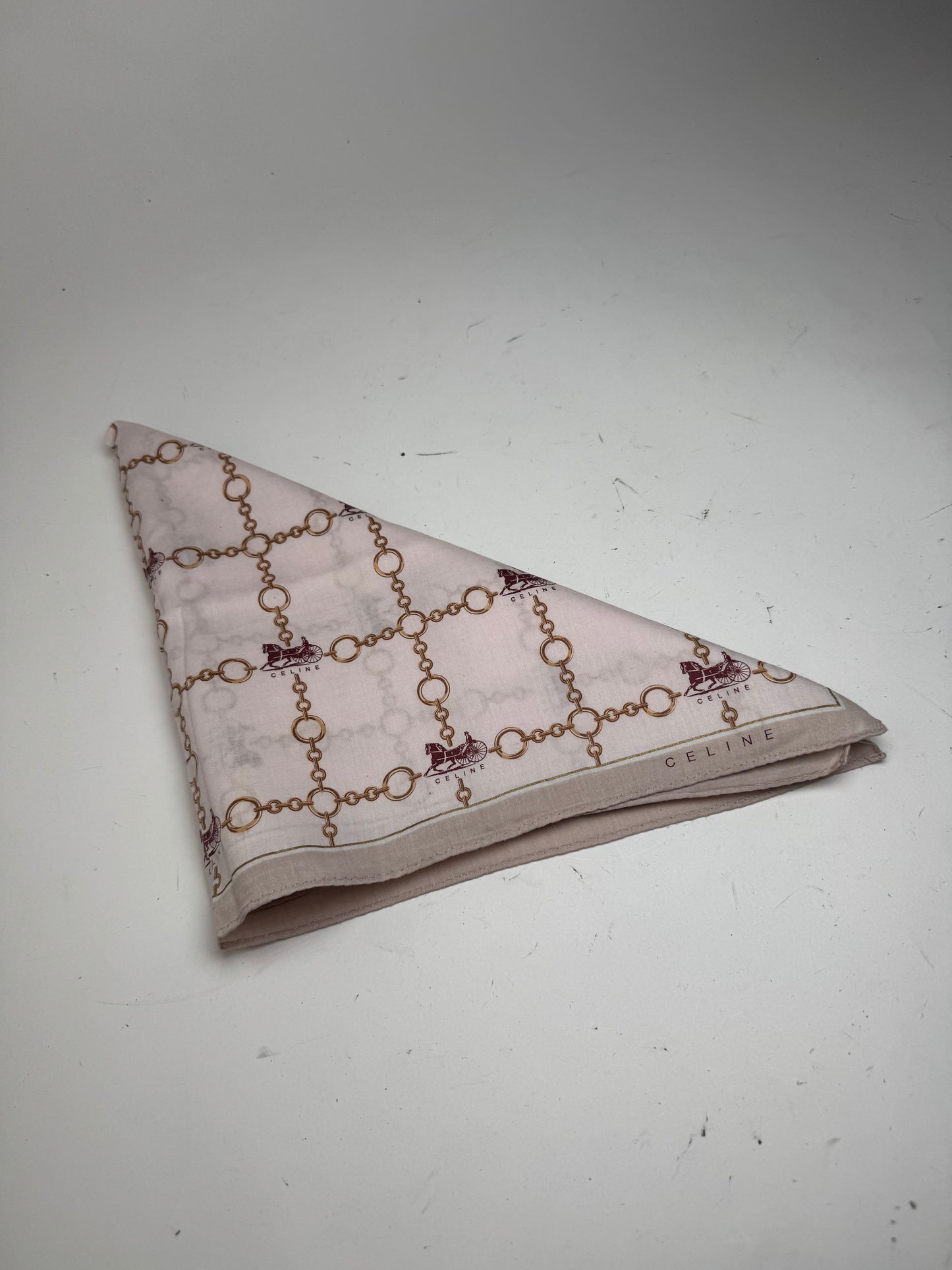 Vintage Celine Paris Scarf Brown beige