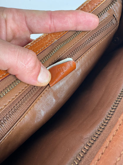 Pochette vintage en cuir marron Céline Paris