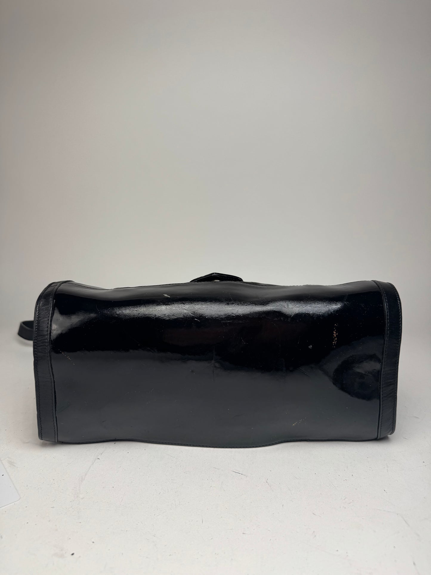 Vintage See By Chloe 2 Way Patent Leather Bag black
