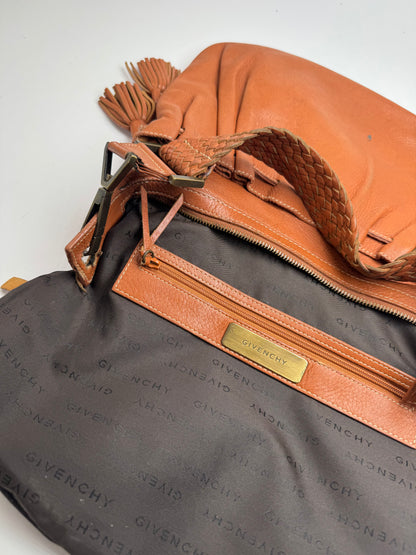 Sac vintage en cuir Givenchy orange marron