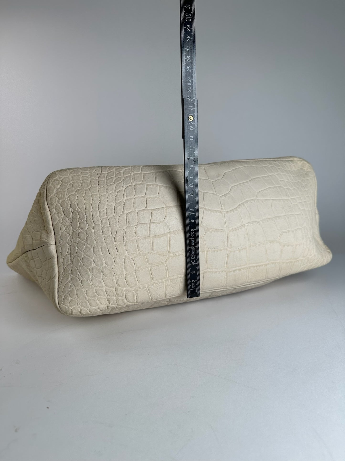 Vintage Emilio Pucci Crocodile Emblossed Leather Tote Bag