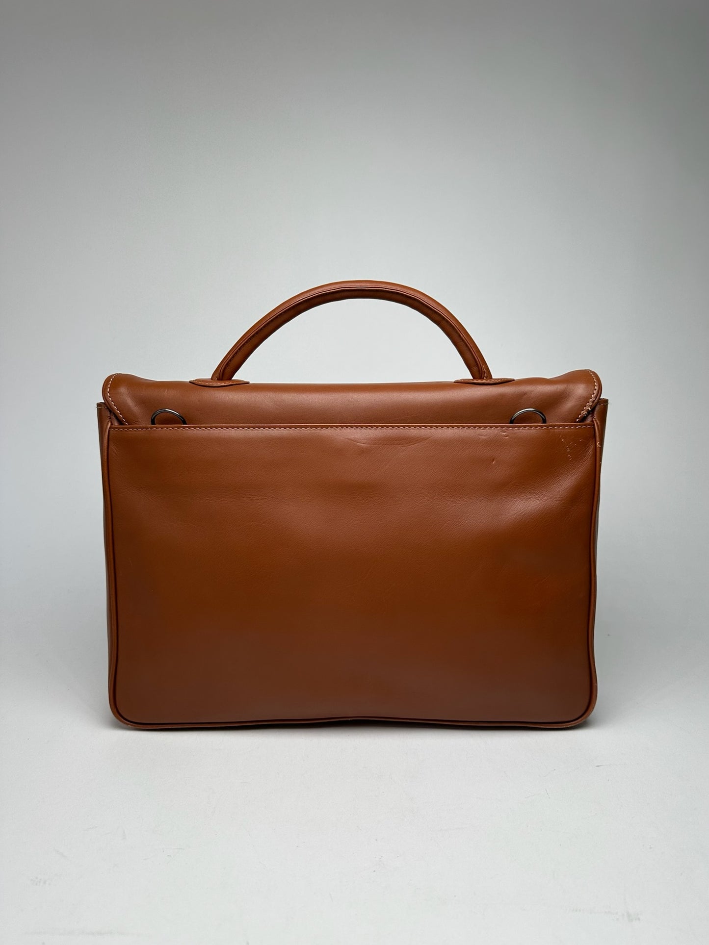 Vintage Issey Miyake 2way leather bag brown