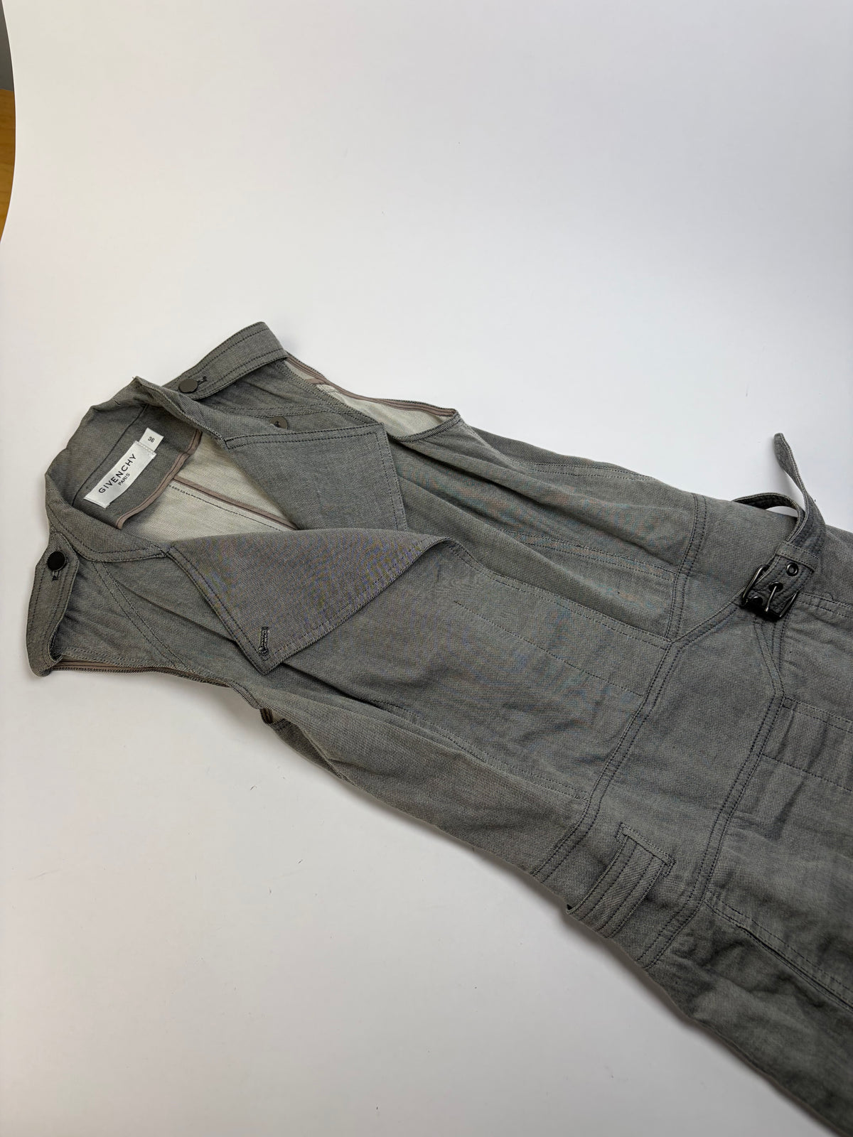 Vintage Givenchy Cotton Midi Dress Grey Riccardo Tisci Era M