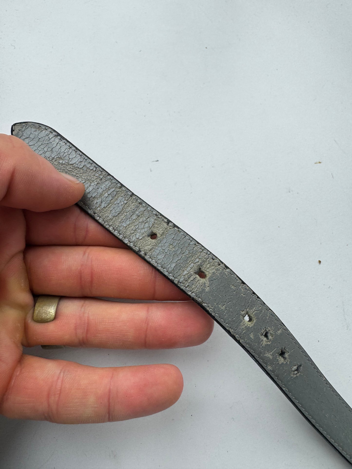 Vintage Dior Leather Belt Black