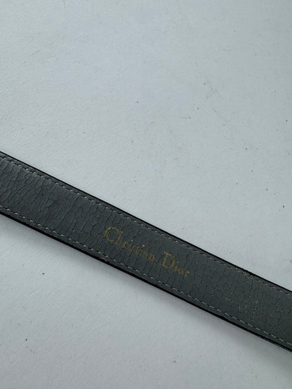 Vintage Dior Leather Belt Black