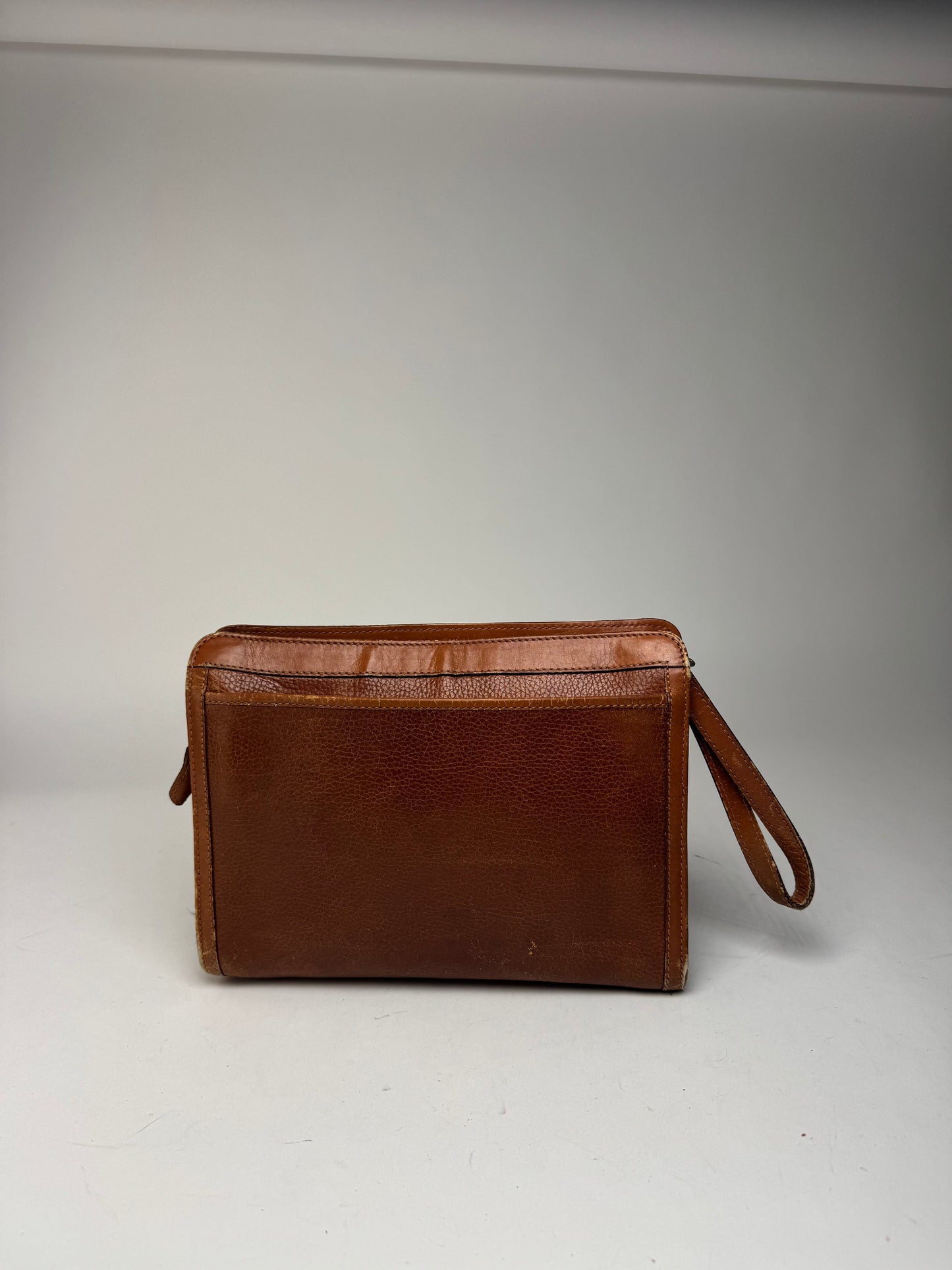 Pochette vintage en cuir marron Céline Paris