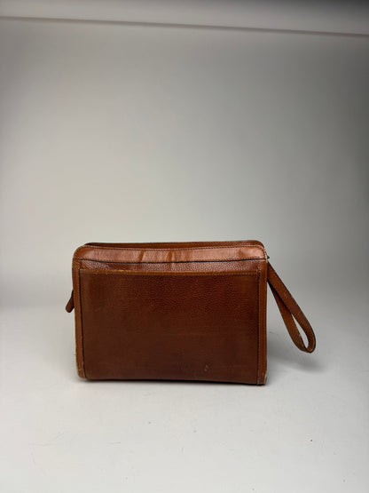 Pochette vintage en cuir marron Céline Paris