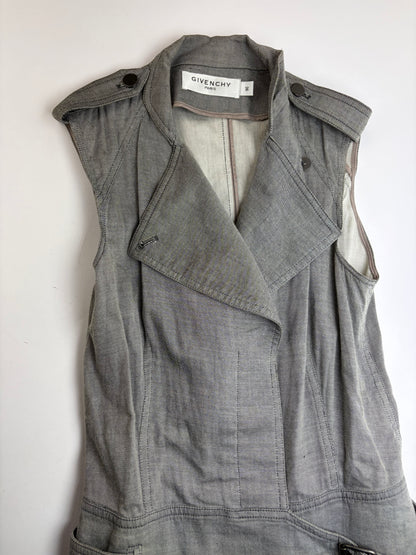 Vintage Givenchy Cotton Midi Dress Grey Riccardo Tisci Era M