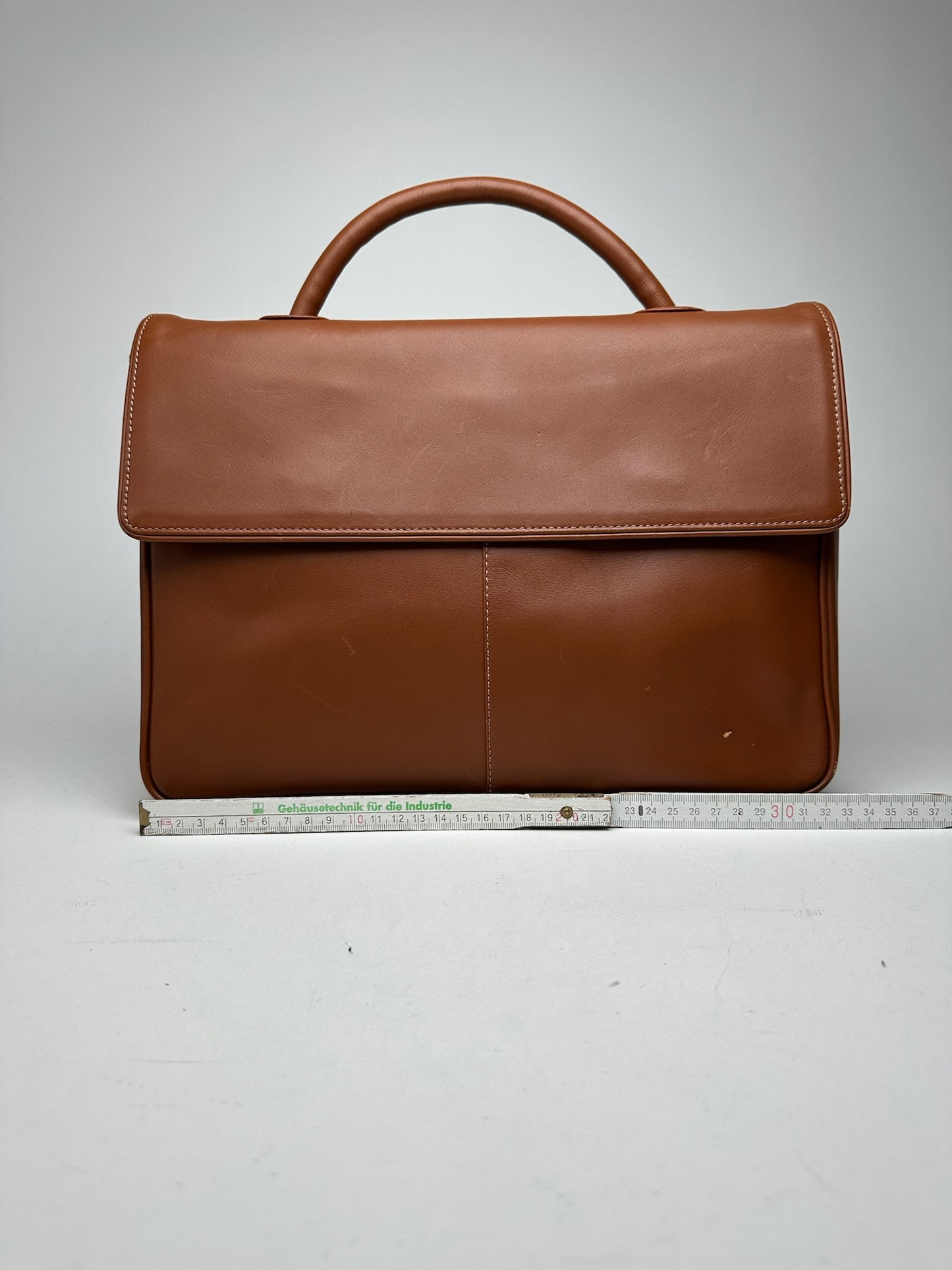 Vintage Issey Miyake 2way leather bag brown