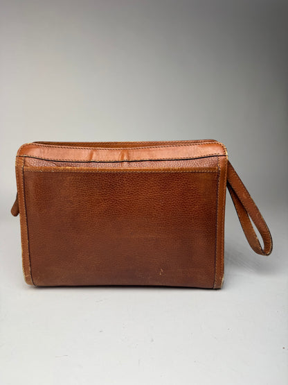 Pochette vintage en cuir marron Céline Paris