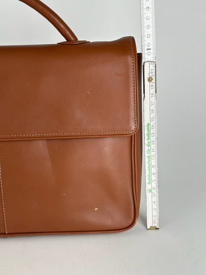 Vintage Issey Miyake 2way leather bag brown