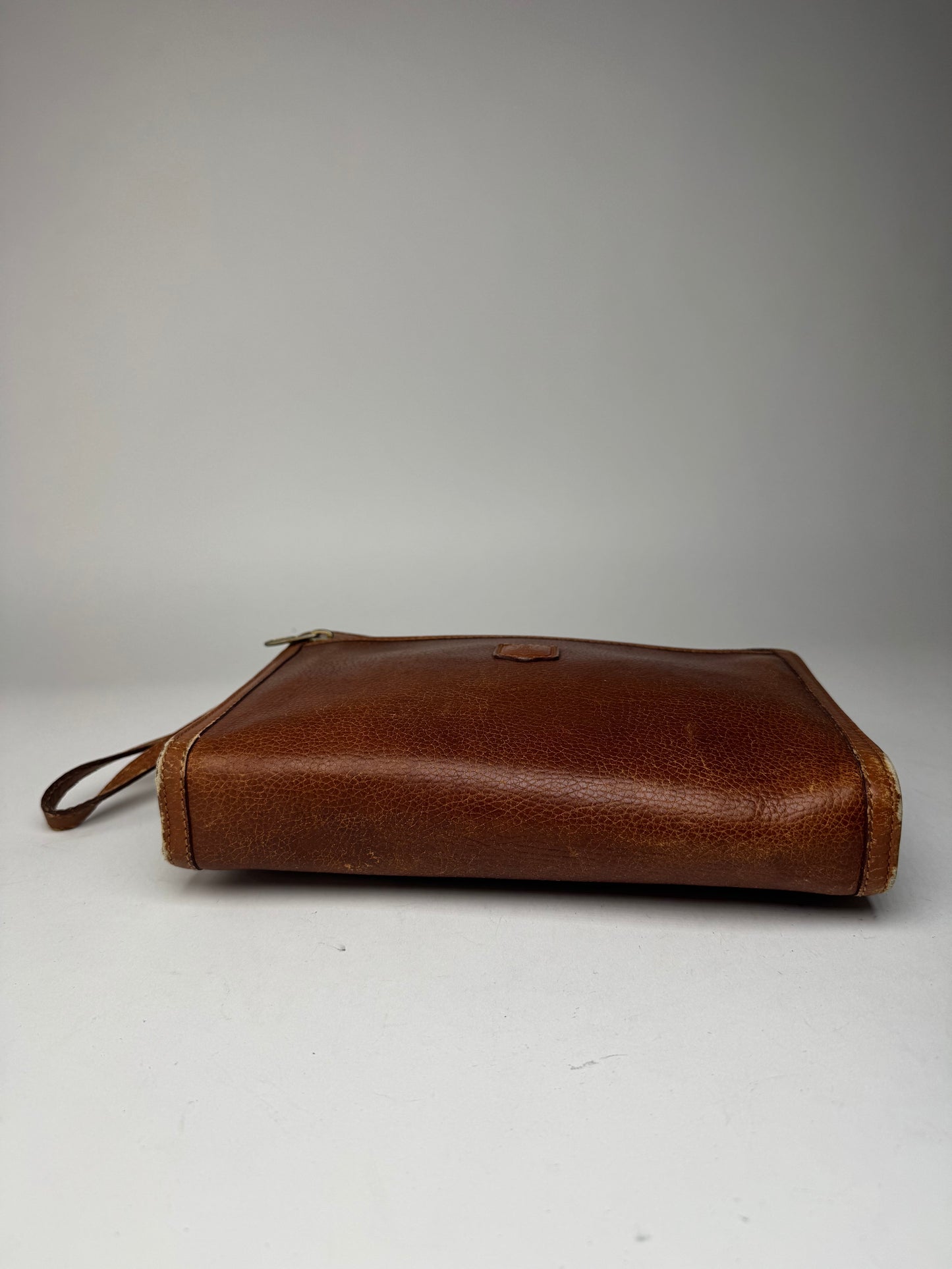 Pochette vintage en cuir marron Céline Paris