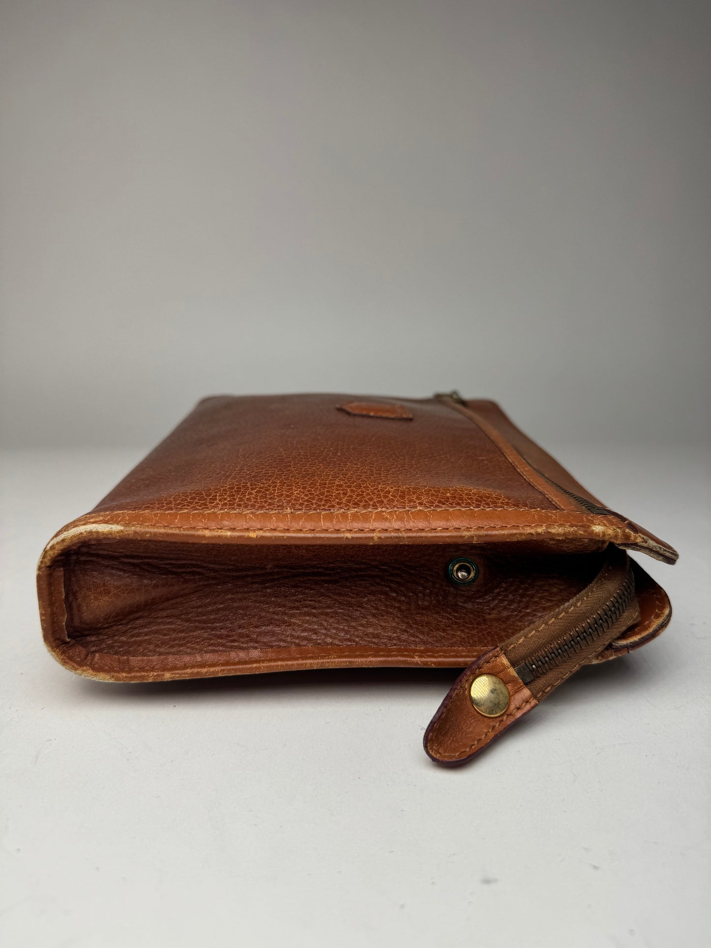 Pochette vintage en cuir marron Céline Paris