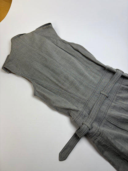 Vintage Givenchy Cotton Midi Dress Grey Riccardo Tisci Era M