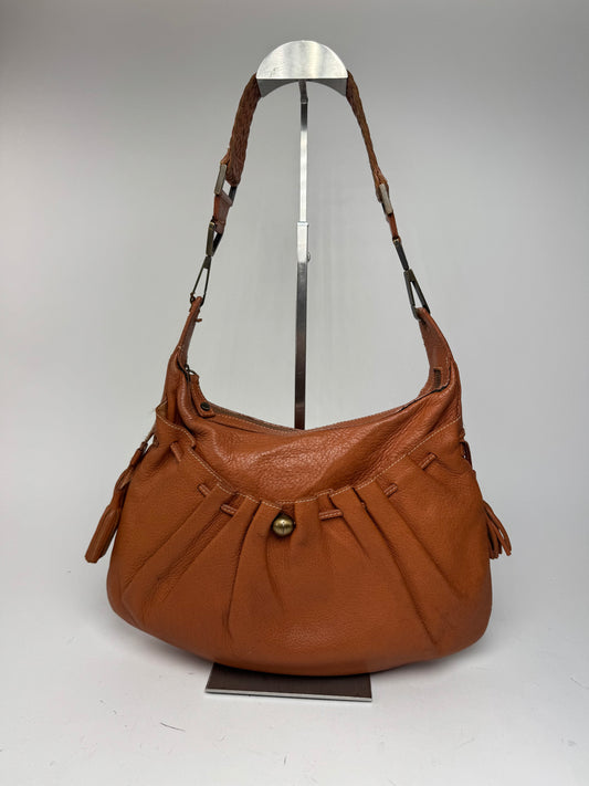 Sac vintage en cuir Givenchy orange marron