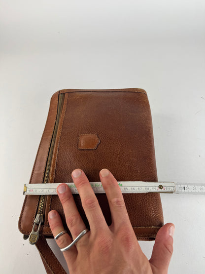 Pochette vintage en cuir marron Céline Paris