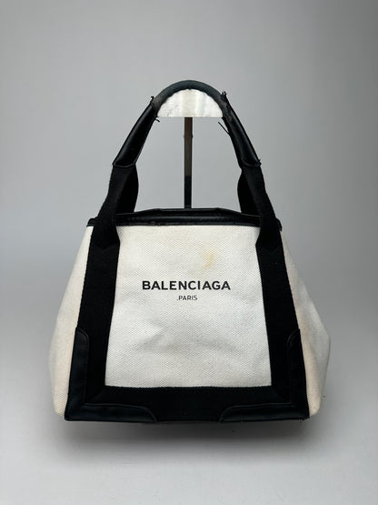 Vintage Balenciaga Logo bag White black