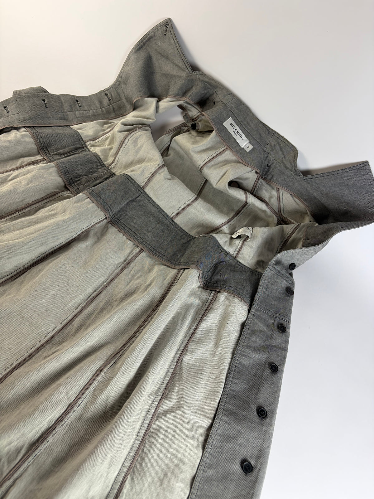 Vintage Givenchy Cotton Midi Dress Grey Riccardo Tisci Era M