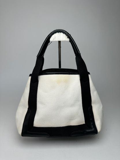 Vintage Balenciaga Logo bag White black