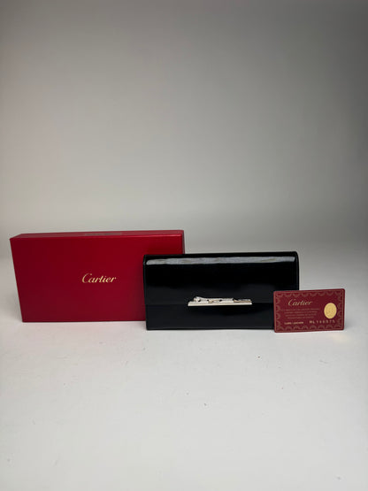 Vintage Cartier Patent Leather Wallet black