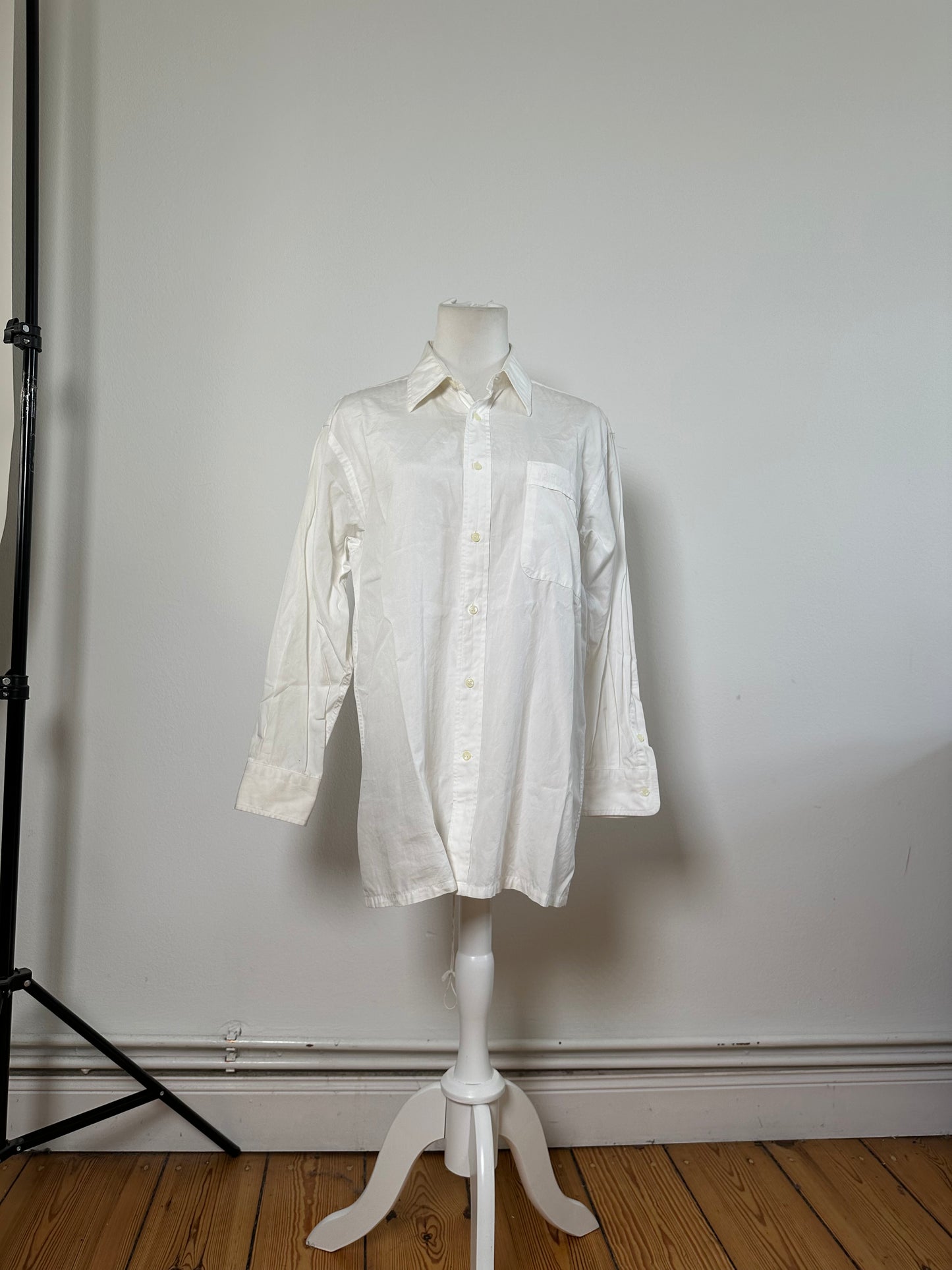 Vintage Dior Men's Cotton Blend Shirt White XL