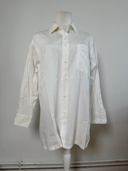Vintage Dior Men's Cotton Blend Shirt White XL