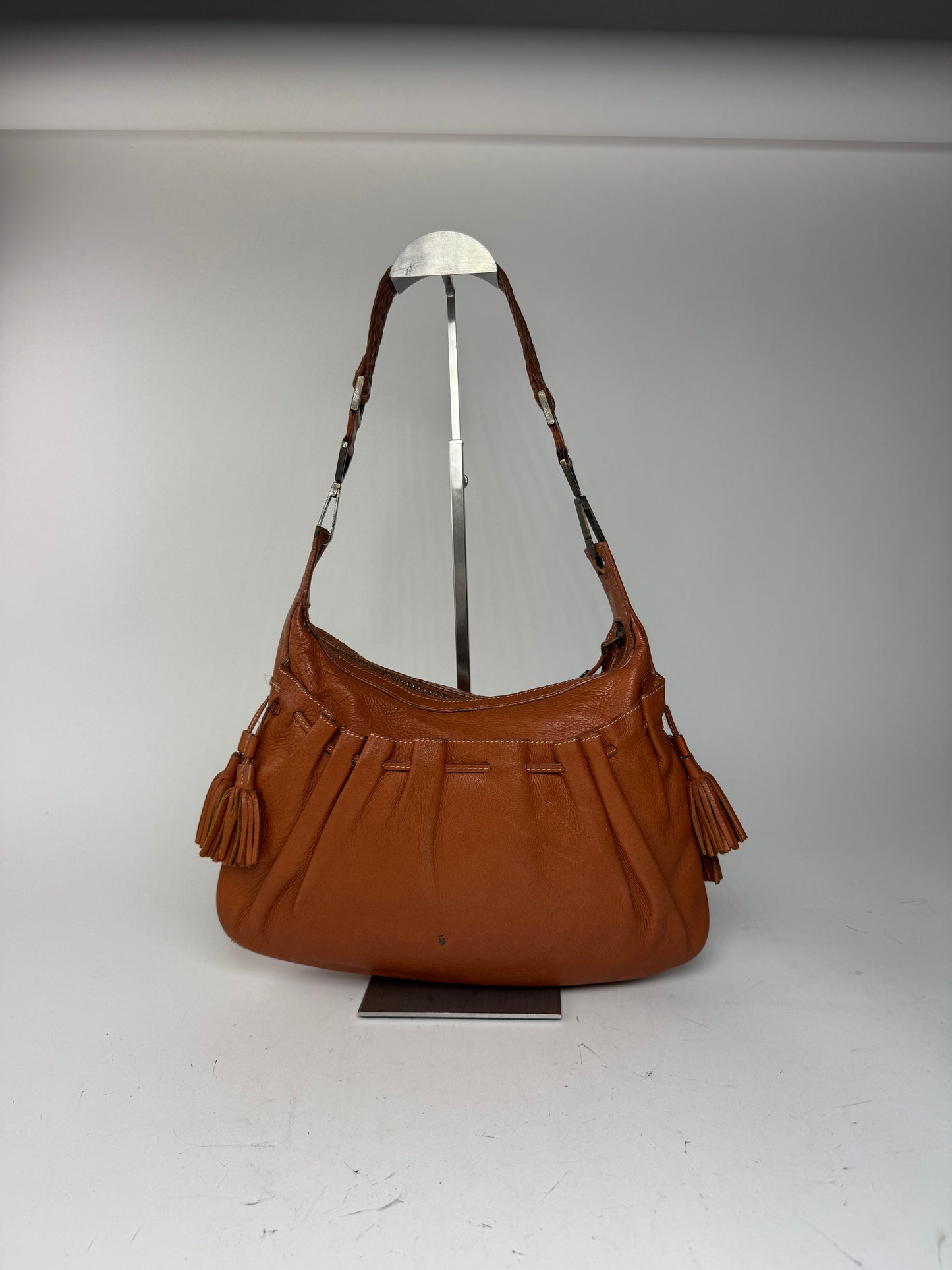 Sac vintage en cuir Givenchy orange marron