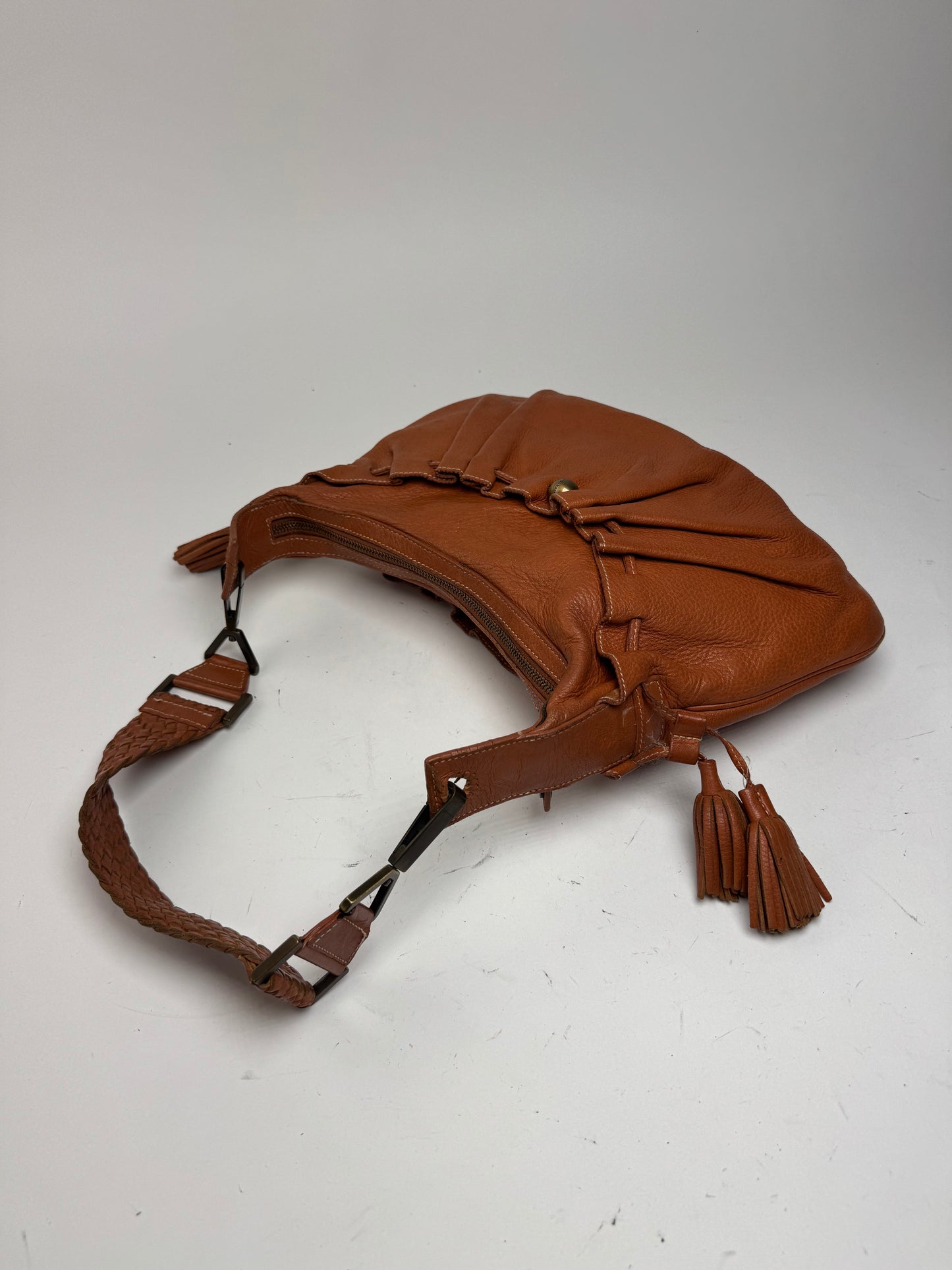 Sac vintage en cuir Givenchy orange marron