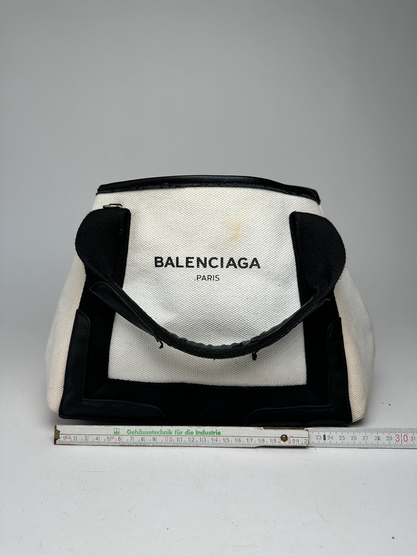 Vintage Balenciaga Logo bag White black