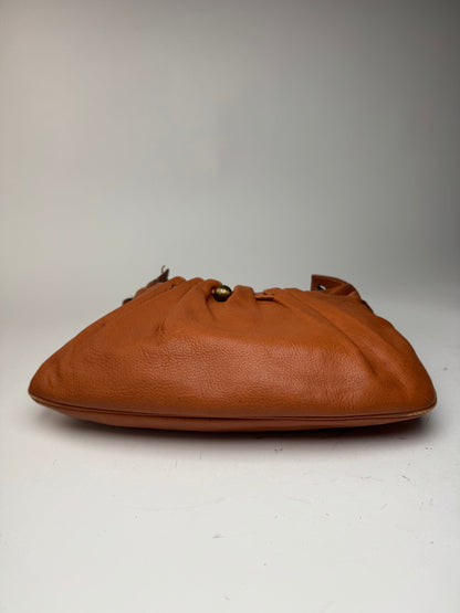 Sac vintage en cuir Givenchy orange marron