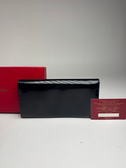 Vintage Cartier Patent Leather Wallet black