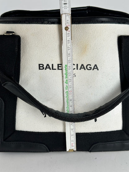 Vintage Balenciaga Logo bag White black