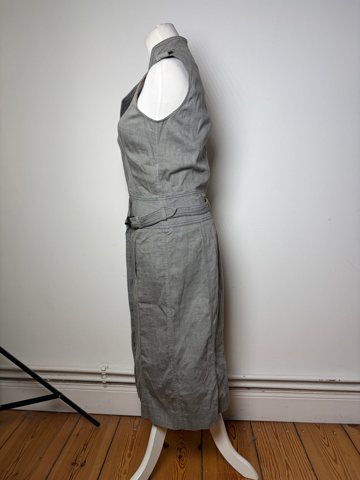 Vintage Givenchy Cotton Midi Dress Grey Riccardo Tisci Era M