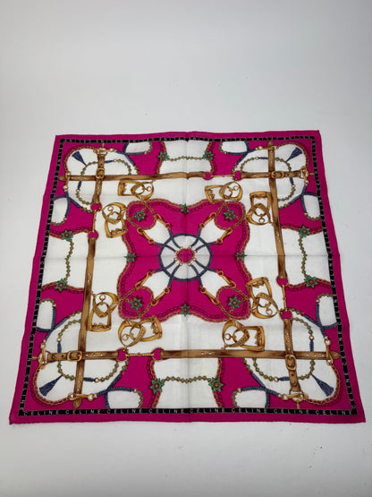 Vintage Celine Scarf red white