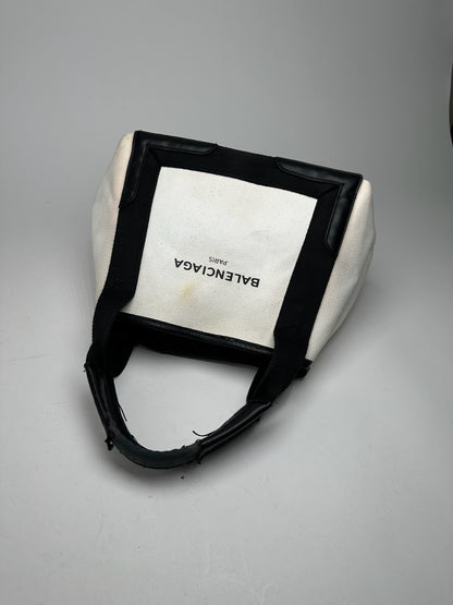 Vintage Balenciaga Logo bag White black