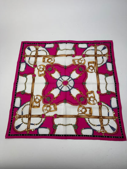 Vintage Celine Scarf red white