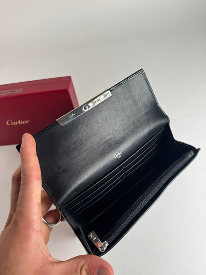 Vintage Cartier Patent Leather Wallet black