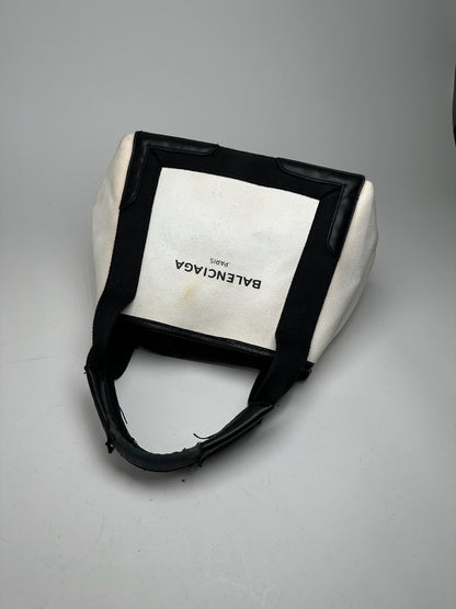 Vintage Balenciaga Logo bag White black