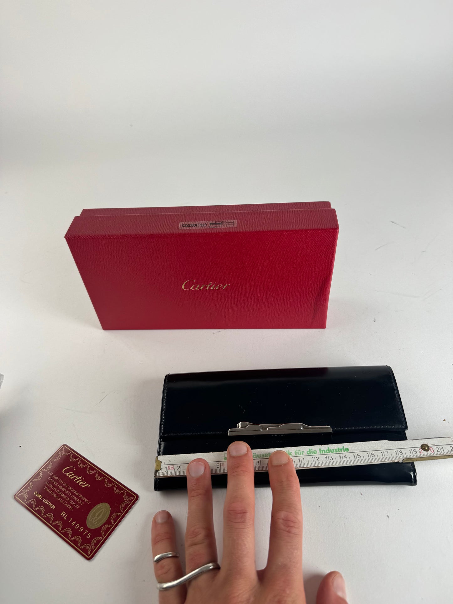 Vintage Cartier Patent Leather Wallet black