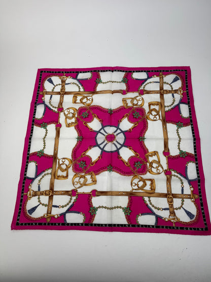 Vintage Celine Scarf red white