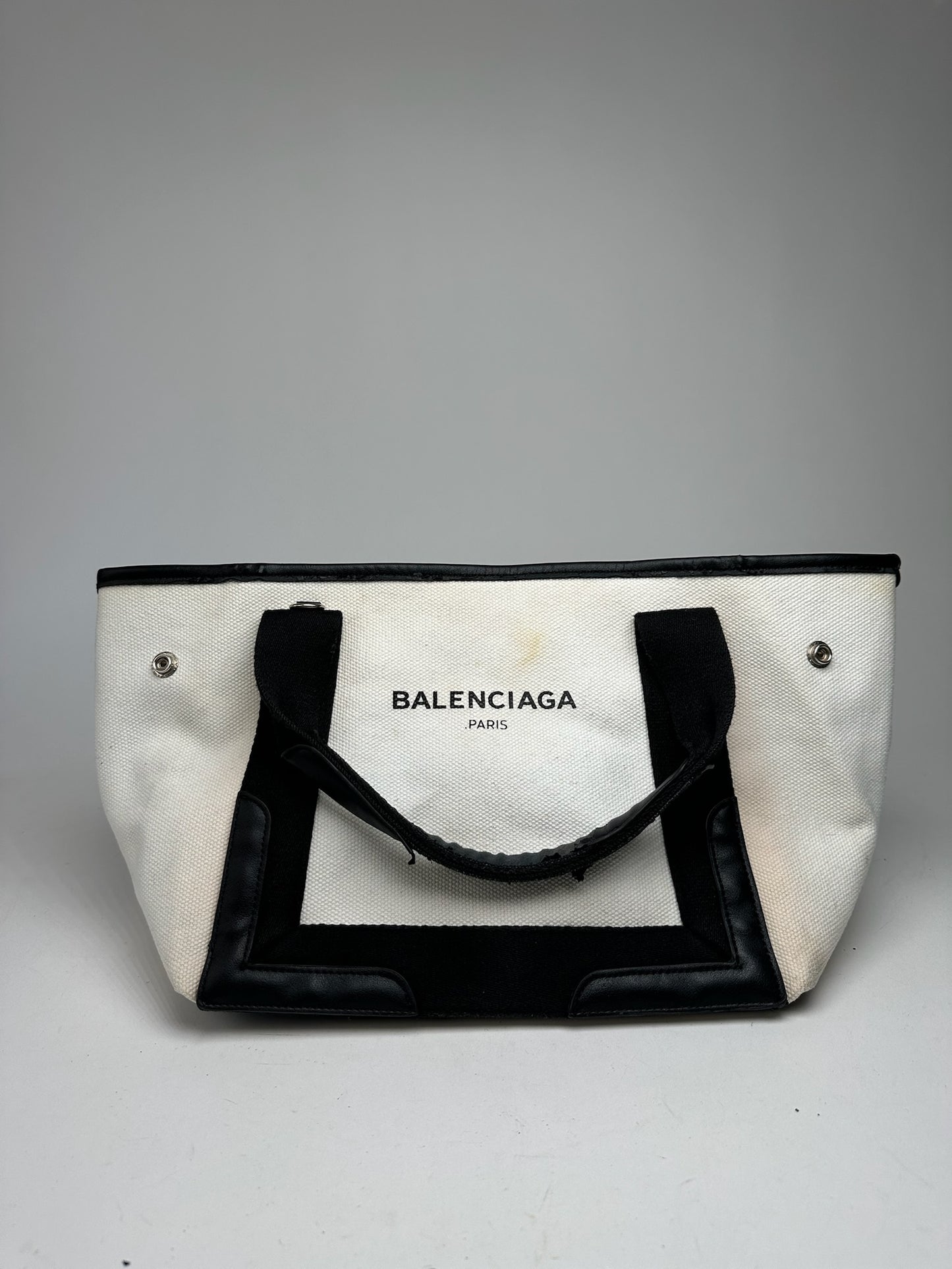 Vintage Balenciaga Logo bag White black
